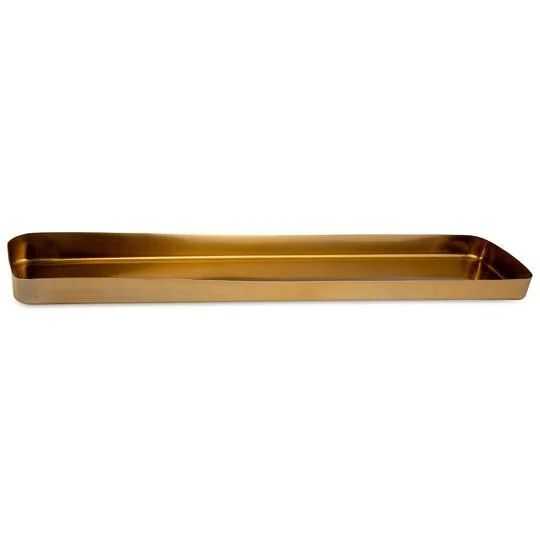 Jumbo Capella Mat Gold Dikdörtgen Servis Tepsisi 40x13 Cm